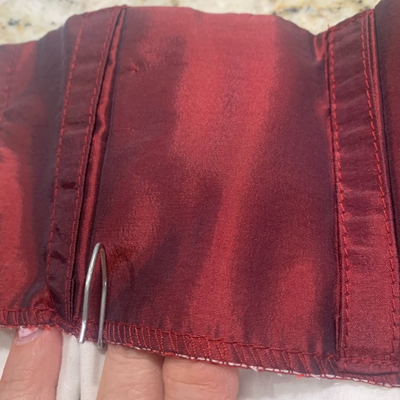 Red pleated blackout curtain panels - Picture 10 of 10